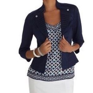 🖤Black, White & Blue Top Size Small